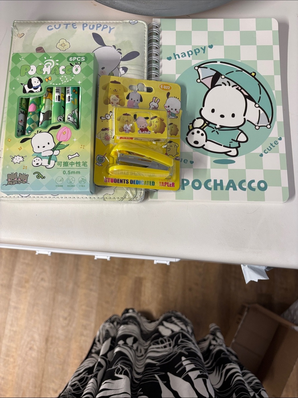 Kids Stationery Set — Mint Green, Pochacco